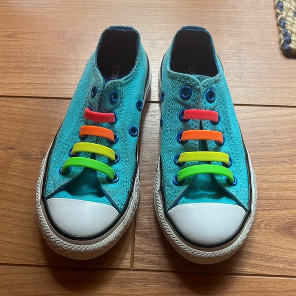 EUC Converse blue shoes sneakers size 11 - Picture 2 of 5